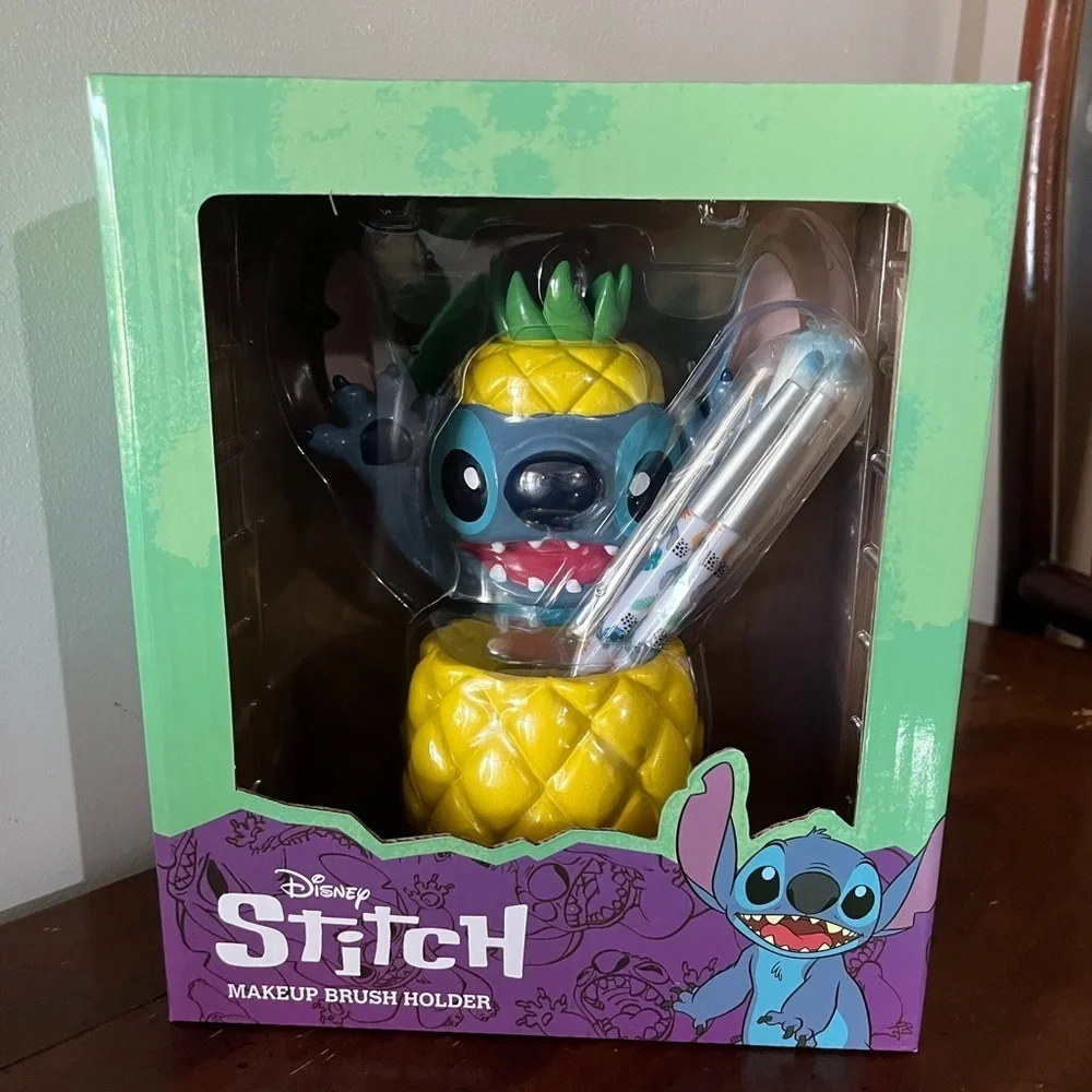 Disney Stitch Pineapple Makeup Holder - Yellow and Blue